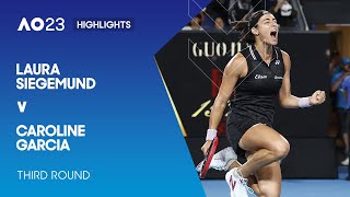 Laura Siegemund v Caroline Garcia Highlights | Australian Open 2023 Third Round