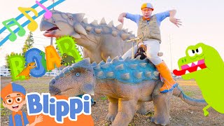 10 Minutes of Nonstop Blippi Dinosaur Song! Science videos for kids