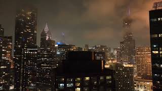 航拍美国芝加哥的曼妙夜色 Drone Nightview of Chicago USA