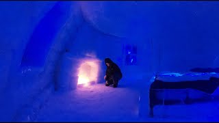 Staying inside a FREEZER: Hotel built out of ICE and SNOW, Norway