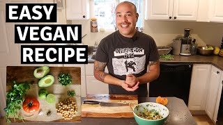 Vegan Recipe - Garbanzo Bean Salad - Quick 10 Minute Recipes