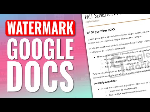 How to Insert a Watermark in Google Docs