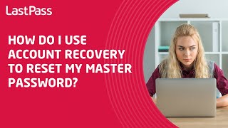How do I use account recovery to reset my master password?