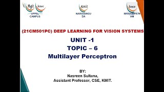 DLVS-UNIT-1-TOPIC-6-Multilayer Perceptron