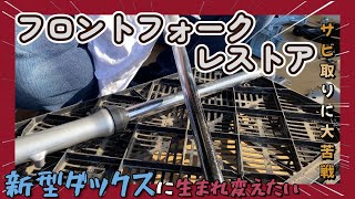 【レストア】フロントフォークの錆び取りに大苦戦『新型ダックスに生まれ変えたい』