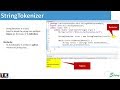 StringTokenizer class in java