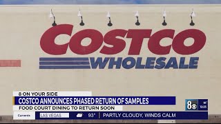 Costco announces phased return of food samples, food court dining to return soon