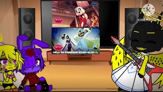 Fnia reacts to Hazbin hotel pt 1 💜Gacha club💜