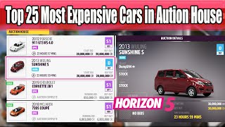 Top 25 Most Expensive Cars in Aution House Forza Horizon 5