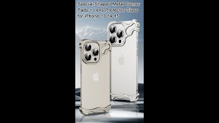 Alloy Metal Corners Pad Frameless Case for iPhone 13 14 15 #iphone #iphonecase #Arc Pulse