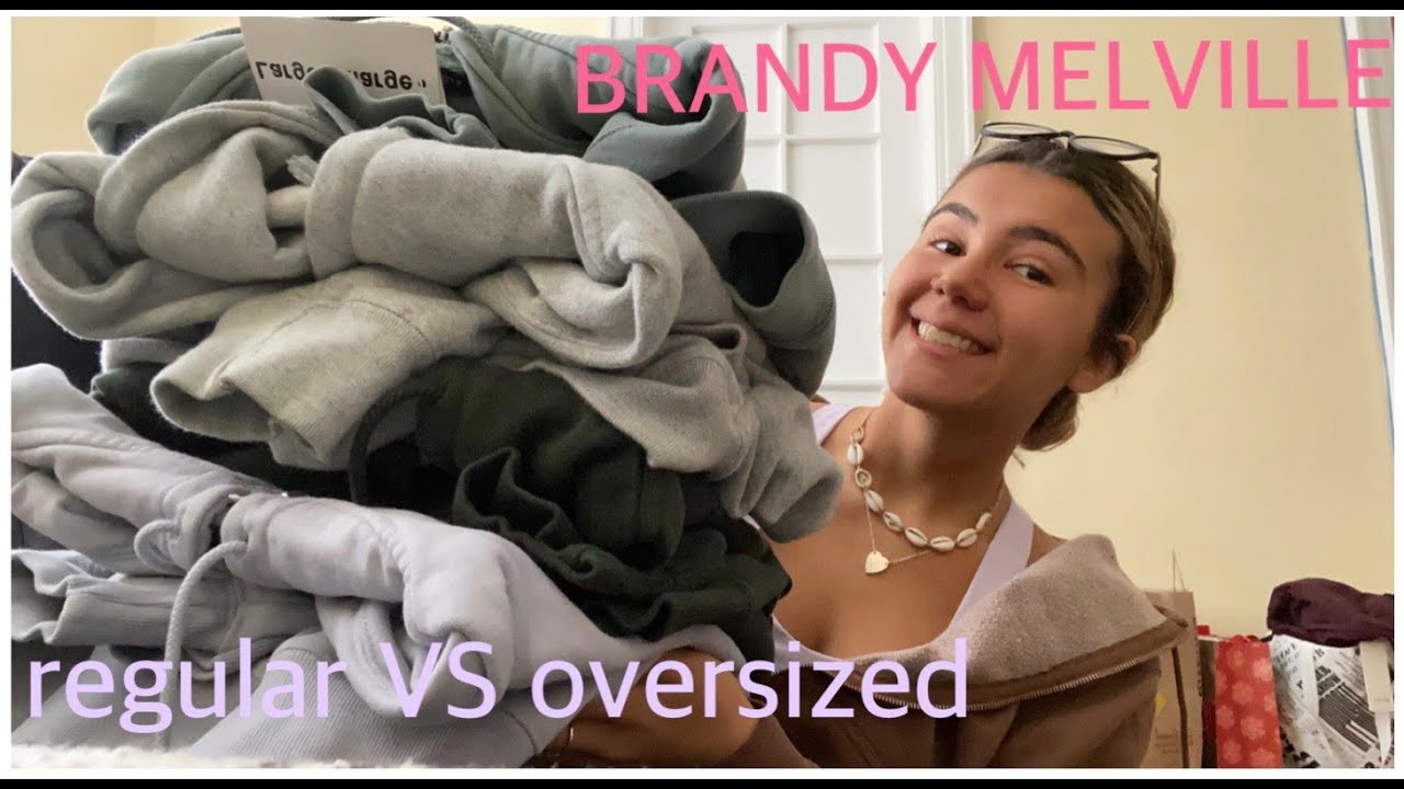 Brandy Melville Christy Hoodies COMPARED Regular/oversized - YouTube