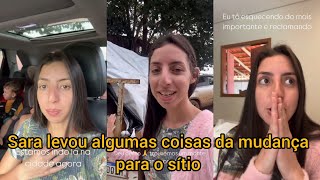 Sara Kellen levou algumas coisas da mudança para o sítio