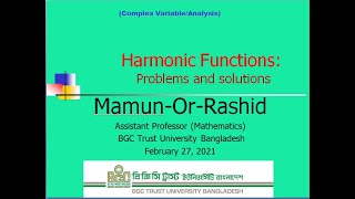 Harmonic Functions: Problems & Solutions