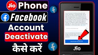 Jio Phone me Facebook Account Deactivate Kaise Kare || Jio Phone Account Delete Kaise kare