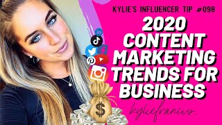 CONTENT MARKETING TRENDS 2020 | 4 STRATEGIES ON HOW TO GROW YOUR INFLUENCE & INCOME! | Kylie Francis