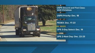 Holiday package deadlines approaching fast