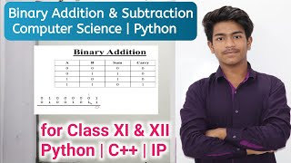 Binary Addition & Subtraction | 1's & 2's complement | Python , C++ , IP