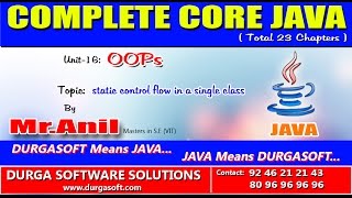Core Java - OOPs static control flow in a single class