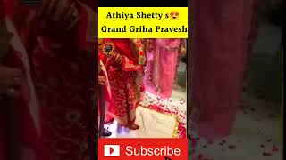 Athiya Shetty's Grand Griha Pravesh and Welcome at Sasural Family with KL Rahul#shorts
