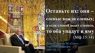 Оставьте их: они ‒ слепые вожди слепых; а если слепой ведет слепого, то оба упадут в яму (Мф. 15:14)