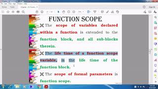 Scope Rules for Variables – Local, Function and File Scope.