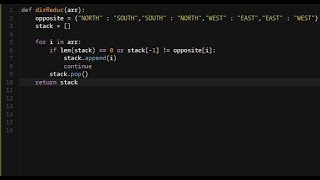 Python - Directions Reduction | Codewars 5KYU