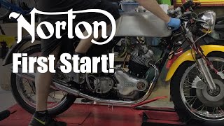 1972 Norton Commando Combat Rebuild (22) - First Start