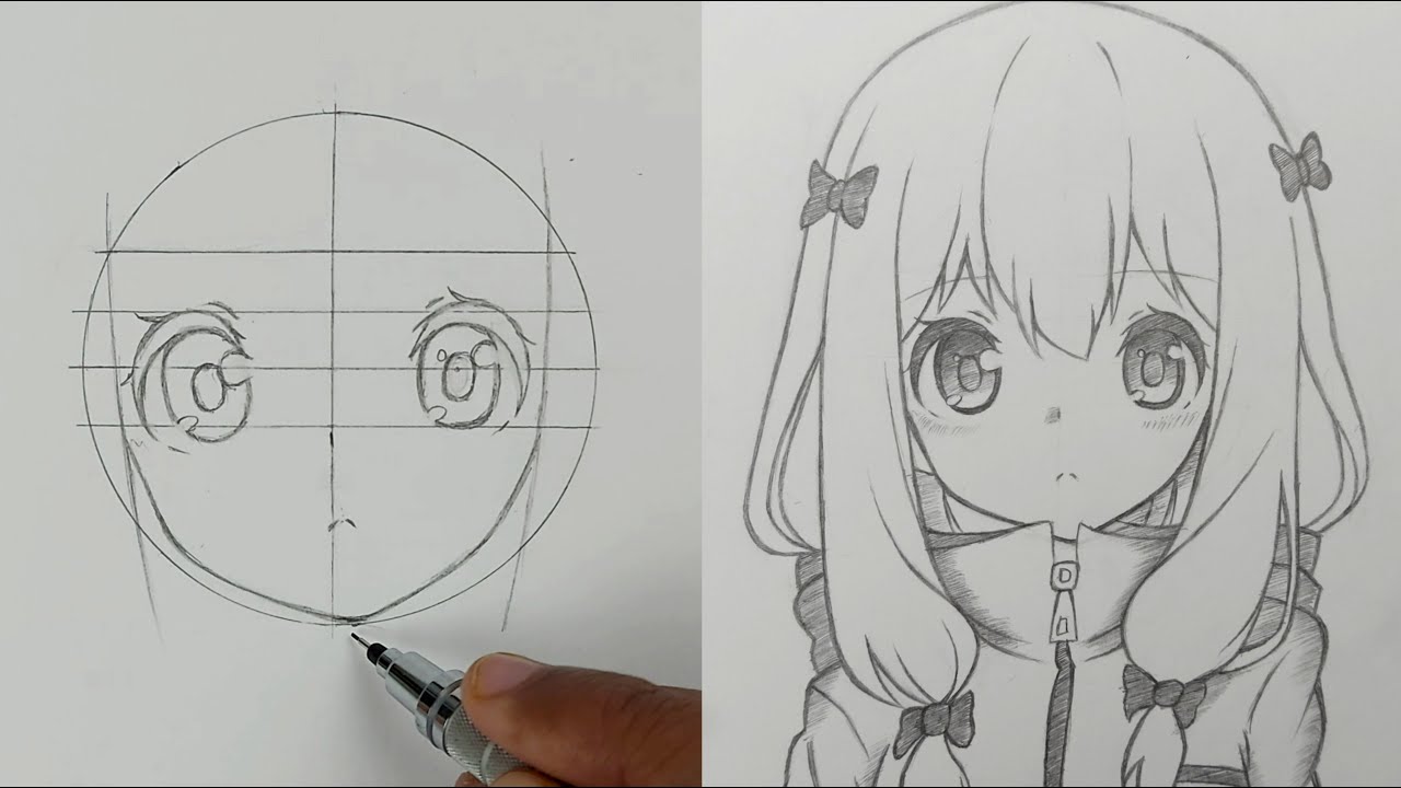 Anime Girl Drawing Tutorial 27 Korean Drawing Ideas Sketches Art