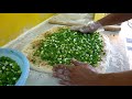 giant scallion pancake 現做蔥花大餅 taiwanese street food