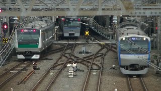 平日日中の相鉄本線･いずみ野線二俣川駅付近（字幕入り）