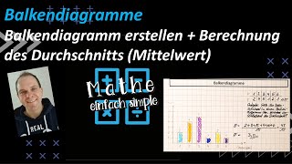 Balkendiagramm/ Säulendiagramm zeichnen \u0026 Notendurchschnitt einer Klassenarbeit berechnen/ leicht