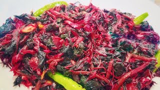 Lal Shak Vaji || How to fry Red Spinach ||মাএ ৫ মিনিটে লাল শাক ভাজি রেসিপি || পারফেক্ট লাল শাক ভাজি