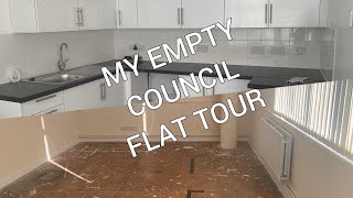 MY EMPTY COUNCIL FLAT TOUR!1BEDROOM APARTMENT.#tiktok#housetour#viralvideo