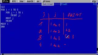QBASIC - Nested loop (Part - I), Easy understanding level