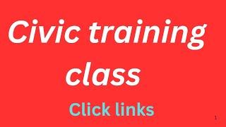 Civic volunteer training class