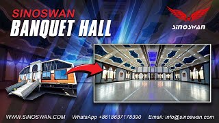 SINOSWAN Mobile Banquet Truck With huge Banquet hall inside 15x12x5m for club or party