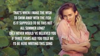 Miley Cyrus - Malibu / Acoustic (Lyrics)