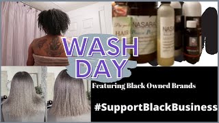 Wash Day Routine on Natural Hair | feat. Black Owned Brands, Nasara Organics, Spicy Hair Car, \u0026 more