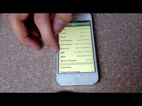 How to check esn/ imei/ meid number on an iPhone 5 How to check esn/ imei/ meid number on an iPhone 5