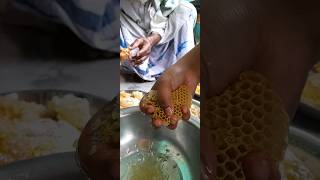 extracting honey from honeycomb #asmr #shorts #honey #trending