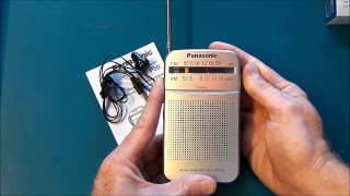 Panasonic RF-P50 FM AM Pocket portable transistor radio product review