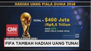 FIFA Tambah Hadiah Uang Tunai di Piala Dunia 2018