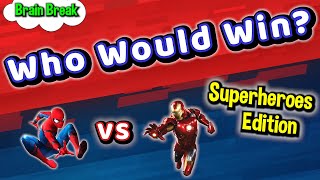 Who Would Win? Workout! (Superheroes Edition) - Family Fun Fitness Activity - Br