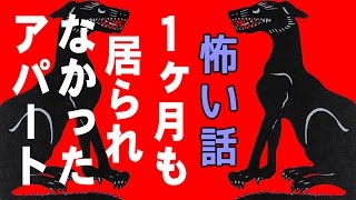 【里の怖い話】１ヶ月も居られなかったアパート【朗読、怪談、百物語、洒落怖,怖い】