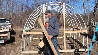 Green house pvc pipe and pallet lumber