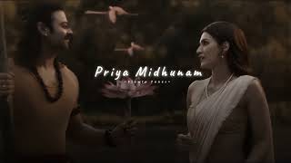 Priya Mithunam ( slowed + Reverb) | Adipurush | slowfy Tunes #priyamithunam