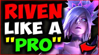 HOW TO PLAY RIVEN 1V5 LIKE A PRO! (SEASON 10 RIVEN TOP GUIDE) - League of Legends