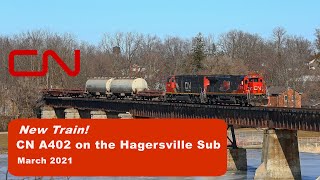 New Train! Railfanning CN A402 on the Hagersville Sub March 2021