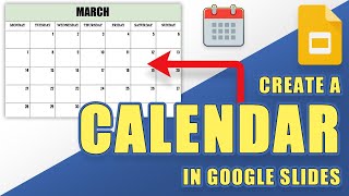 [TUTORIAL] Create a Printable Monthly CALENDAR in Google Slides (Easy!)