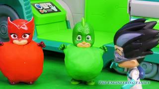 Puppy Dog Pals Rescue PJ Masks from Romeos  Playdoh Traps